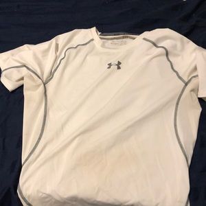 Under Armour white short sleeve compression
